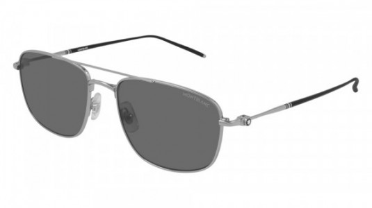 Montblanc MB0127S Sunglasses, 001 - SILVER with GREY lenses