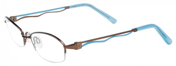 EasyTwist ET849 Eyeglasses, SATINCOPPERBROWN/POWDER BLUE