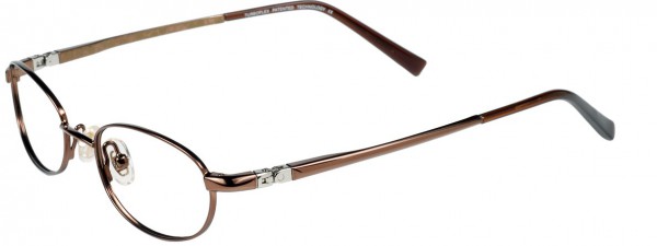 EasyClip O1076 Eyeglasses, SHINY BROWN