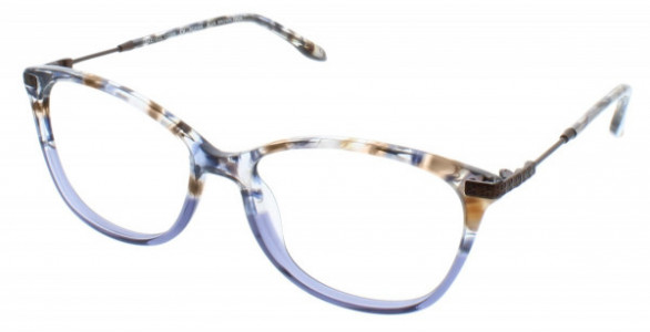 BCBGMAXAZRIA ROWAN Eyeglasses, Blue Brown Fade