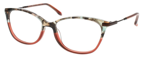 BCBGMAXAZRIA ROWAN Eyeglasses, Brown Terracotta Fade