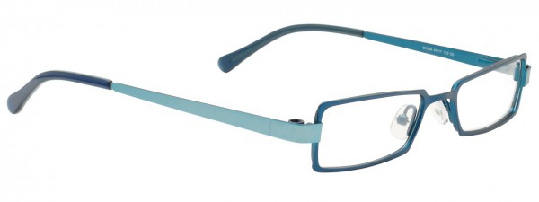 EasyClip O1064 Eyeglasses, SATIN DARK STEEL BLUE/TURQUOIS