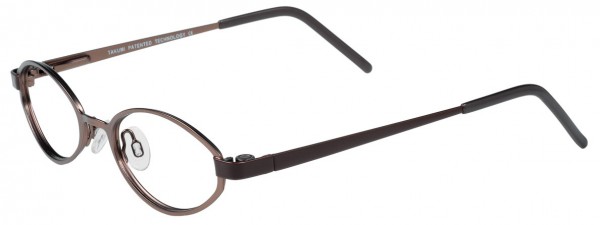 Takumi T9703 Eyeglasses, 010 SATIN ROSY BROWN/BROWN