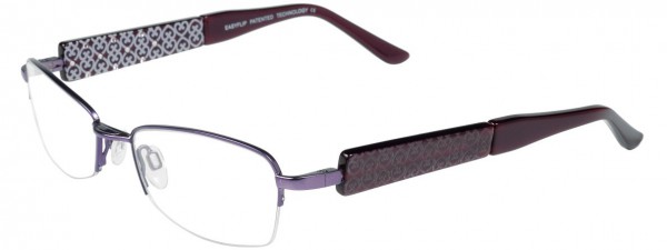 EasyClip O1073 Eyeglasses, SATIN PLUM/PURPLE AND PLUM STONE