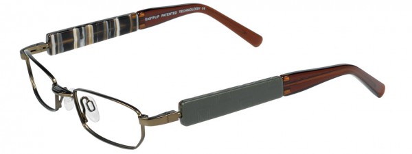EasyClip S2487 Eyeglasses, SATIN BROWN/MARBLED BROWN // O