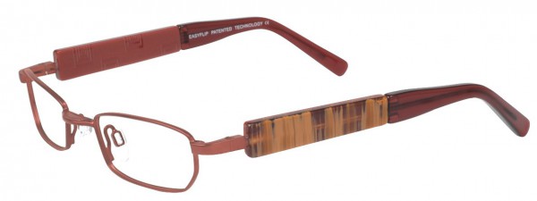 EasyClip S2487 Eyeglasses, SATIN BURGUNDY/MARBLED BURGUND