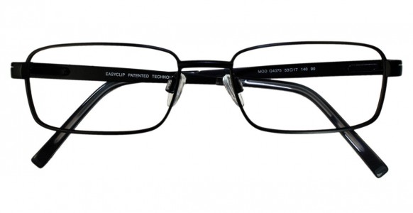 EasyClip Q4075 Eyeglasses, SATIN CHOCOLATE BROWN AND LIGHT