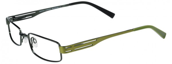 EasyClip P6066 Eyeglasses, SATIN DARK GREEN/SATIN CHROME