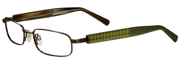EasyClip Q4078 Eyeglasses, SATIN BROWN AND MARBLED BROWN //