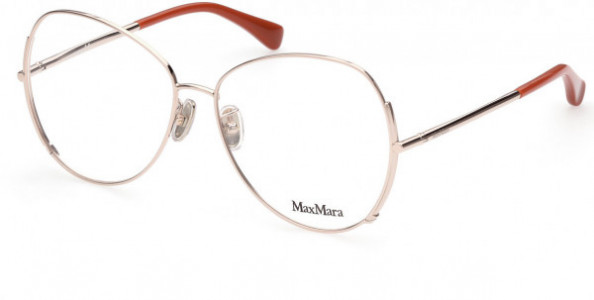 Max Mara MM5001-H Eyeglasses, 028 - Shiny Rose Gold, Shiny Orange