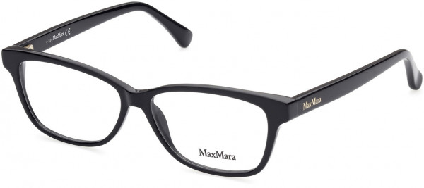 Max Mara MM5013 Eyeglasses, 001 - Shiny Black / Shiny Black