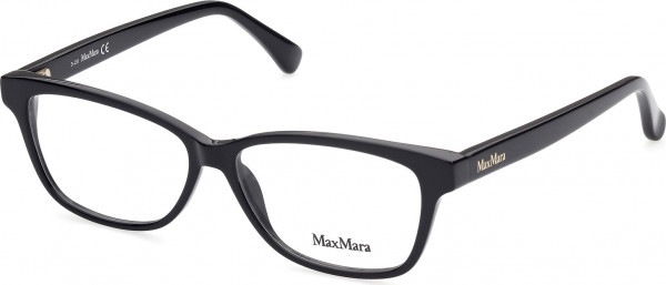 Max Mara MM5013 Eyeglasses, 001 - Shiny Black / Shiny Black