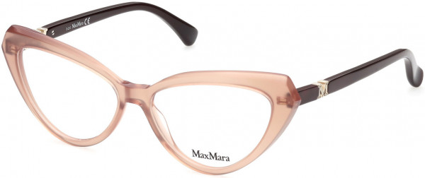 Max Mara MM5015 Eyeglasses, 045 - Shiny Milky Nude, Shiny Brown, Shiny Pale Gold 