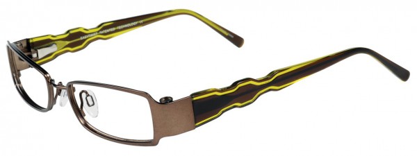 EasyTwist CT187 Eyeglasses, SATIN BROWN/BROWN AND CLEAR LIME