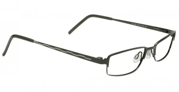 EasyClip Q4067 Eyeglasses, SATIN OLIVE GREEN AND SILVER