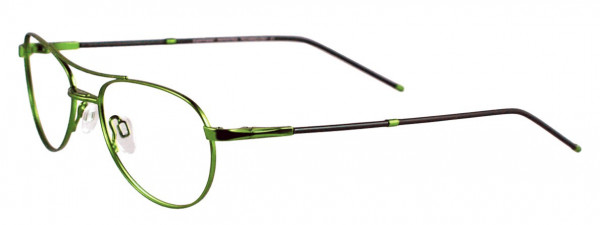 EasyTwist CT169 Eyeglasses, 60 SATIN CHROME GREEN/BLACK