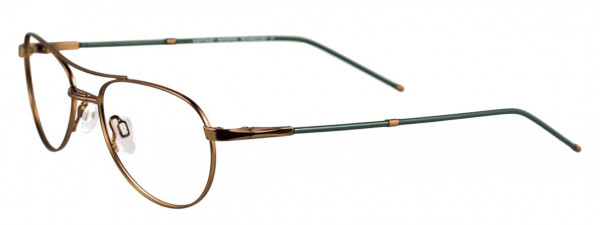 EasyTwist CT169 Eyeglasses, 10 SATIN PASTEL BROWN/DARK GREEN