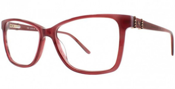 Adrienne Vittadini 1272 Eyeglasses, Rose Horn