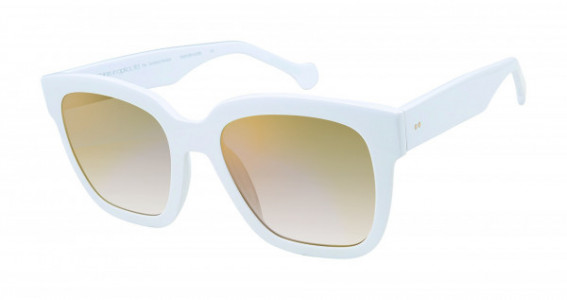 Colors In Optics CS364 DOLLY Sunglasses, WHI WHITE PEARL/GOLD FLASH