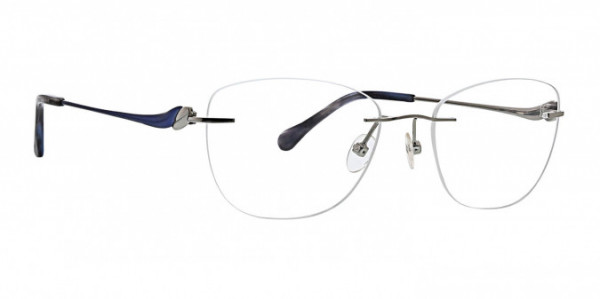 Totally Rimless TR 318 Soleil Eyeglasses, Azure - Silver
