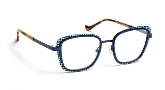 Boz by J.F. Rey LOUISA Eyeglasses, BLUE/BLACK DOGTOOTH PATTERN (2025)