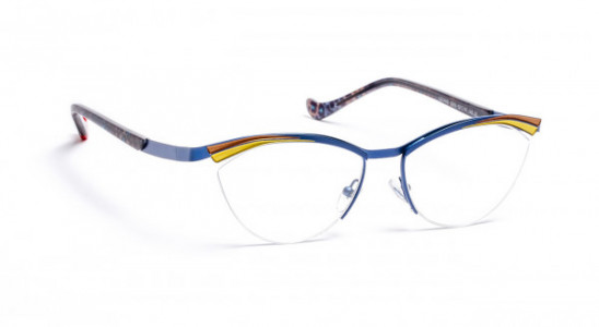 Boz by J.F. Rey LEONIE Eyeglasses, BLUE / YELLOW / LEATHER (2050)