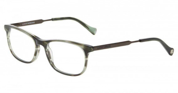 Lucky Brand D817 Eyeglasses, GREEN HORN (0GRN)