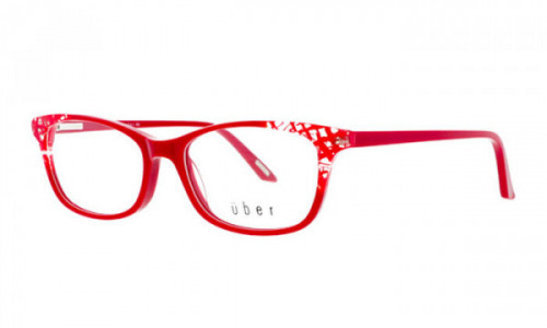 Uber Alfa Eyeglasses, Red