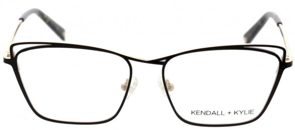 KENDALL + KYLIE HATTIE Eyeglasses, Matte Black/Shiny Light Gold