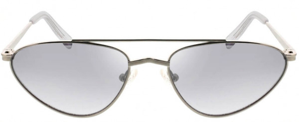 KENDALL + KYLIE Leia Sunglasses, Shiny Silver/Smoke Gradient with Light Silver Flash
