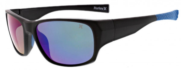 Hurley Dawn Patrol Sunglasses, Matte Black/Blue