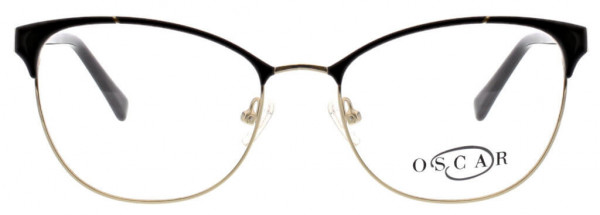 O by Oscar de la Renta OSL728 Eyeglasses, 001 Black/ Shiny Gold