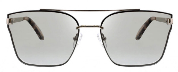 BCBGMAXAZRIA BA4020 Sunglasses, 045 Shiny Silver/Olive Gradient