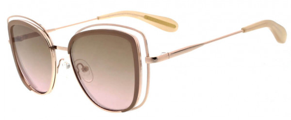 BCBGMAXAZRIA BA4022 Sunglasses, 780 Rose Gold/Pearl Cream