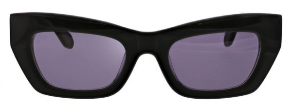 BCBGMAXAZRIA BA5009 Sunglasses, 001 Shiny Black/Solid Smoke