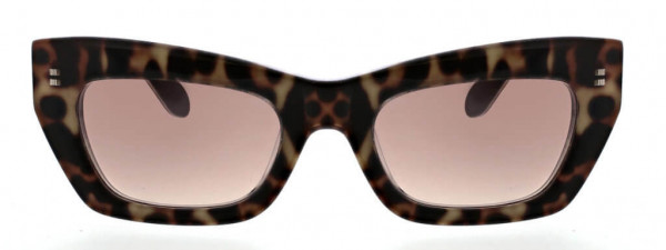 BCBGMAXAZRIA BA5009 Sunglasses, 021 Leopard with Shiny Black and Shiny Gold/Brown Gradient