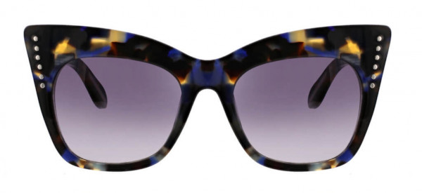 BCBGMAXAZRIA BA5010 Sunglasses, 428 Blue Tortoise/Smoke Gradient