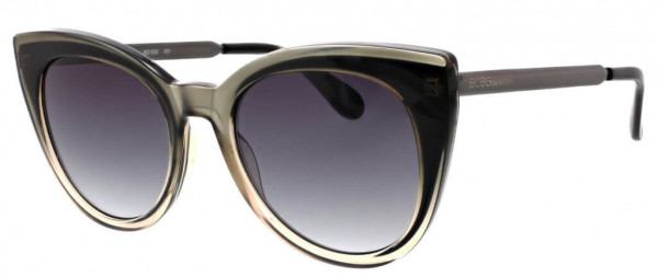 BCBGeneration BG1002 Sunglasses, 981 Crystal Smoke Grey to Blush Ombre/Smoke Gradient