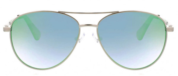 BCBGeneration BG3004 Sunglasses, 047 Shiny Silver/Pink Green Gradient Mirror