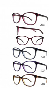 Hana AF 510 Eyeglasses, Burgundy