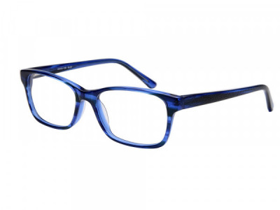 Amadeus A1003 Eyeglasses, Blue Stripe over Blue