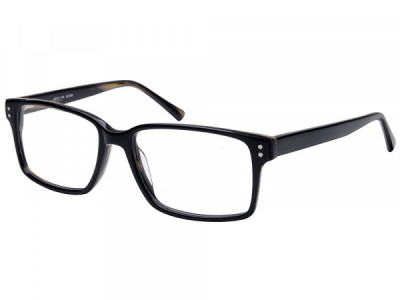 Amadeus A999 Eyeglasses, Black Over Black Brown Stripe