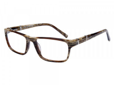 Amadeus A991 Eyeglasses, Yellow Brown Stripe
