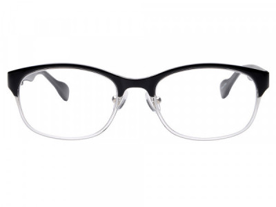 Amadeus A977 Eyeglasses, Black Over Crystal