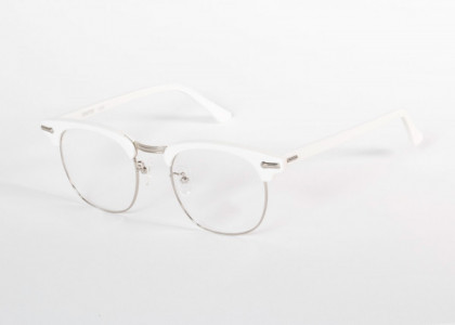 Shuron Ronsir Stars and Stripes Eyeglasses, White w/ Silver Hardware