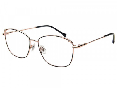 Amadeus A1027 Eyeglasses, Gold With Black On Rim