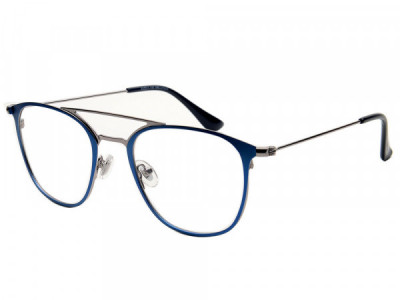 Amadeus A1026 Eyeglasses, Blue Over Gunmetal