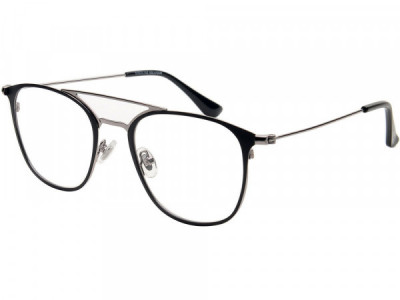 Amadeus A1026 Eyeglasses, Matte Black Over Gunmetal