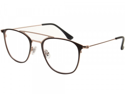 Amadeus A1026 Eyeglasses, Matte Brown Over Gold