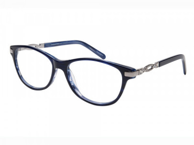 Amadeus A1017 Eyeglasses, Blue with Gunmetal Temple